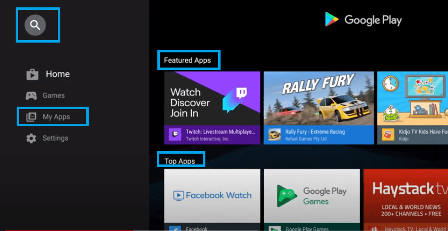 Play Store on Android TVs