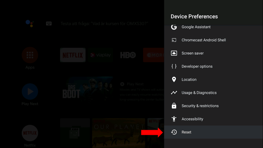 Factory Reset TCL Android TV
