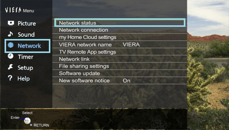 Wi-Fi network Status 