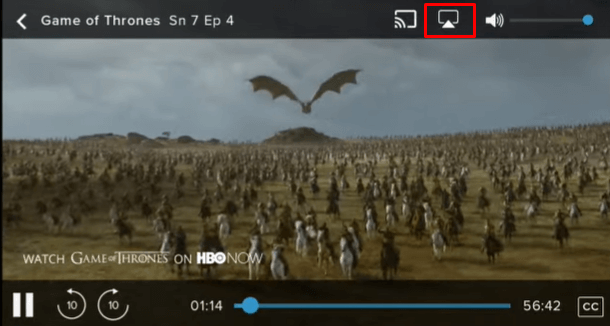 Select AirPlay - HBO Max on Vizio Smart TV