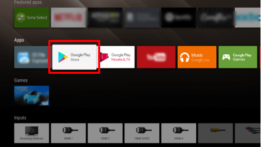 Select Google Play Store - paramount Plus on Android TV