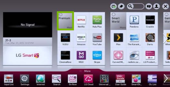 how to add apps on lg smart tv- select premium app