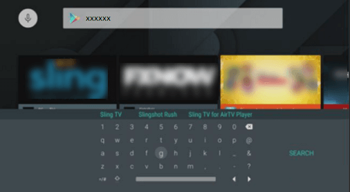 Search for the app to add on Sony Smart TV