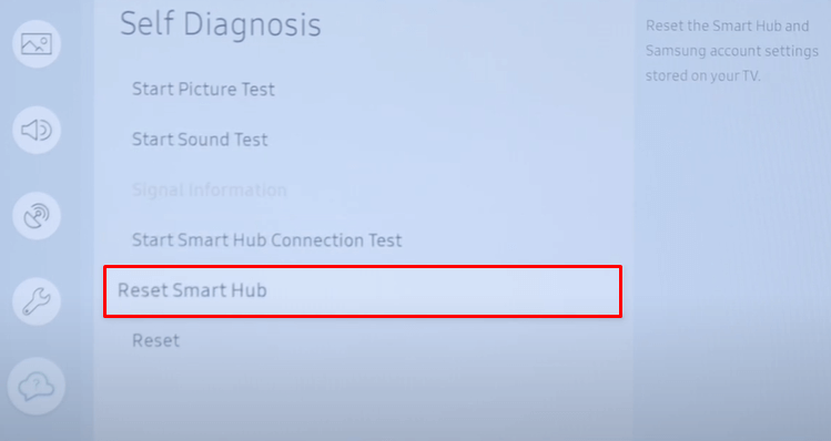 select Reset Smart Hub