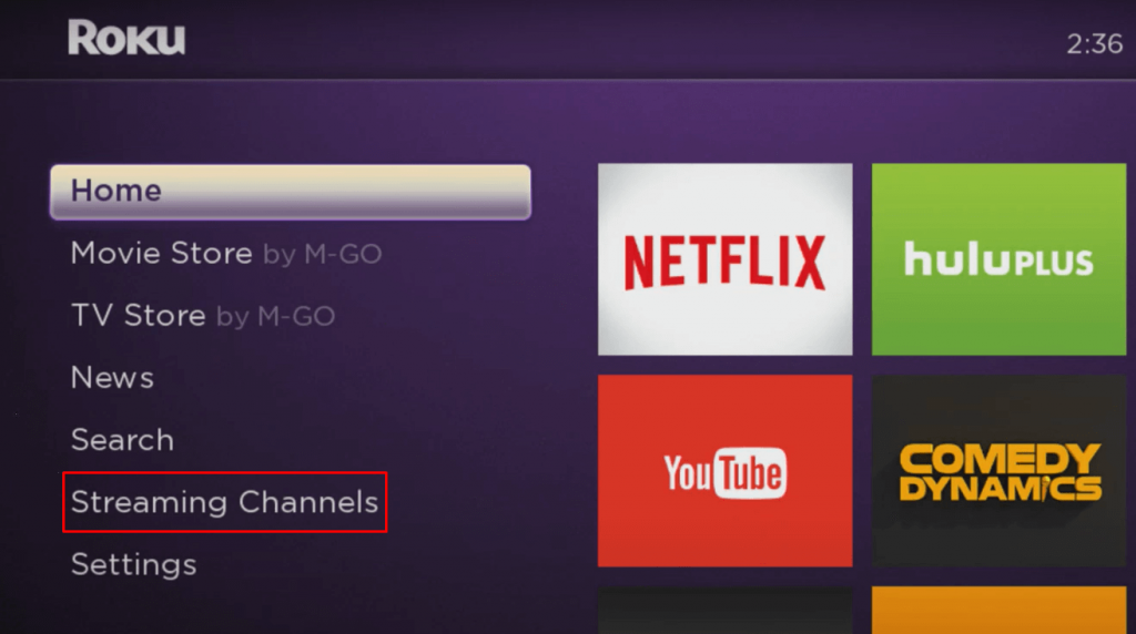 select Streaming Channels