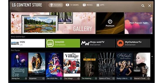 Select Search icon - Sling TV on LG Smart TV