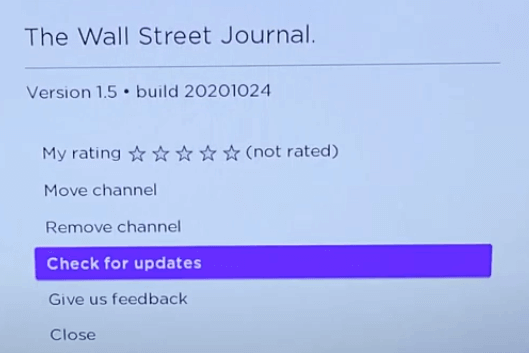 Tap Check for updates to update apps on TCL Smart TV