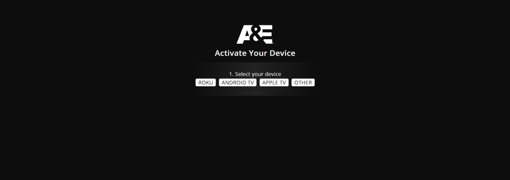 Activation - A&E on Hisense Smart TV