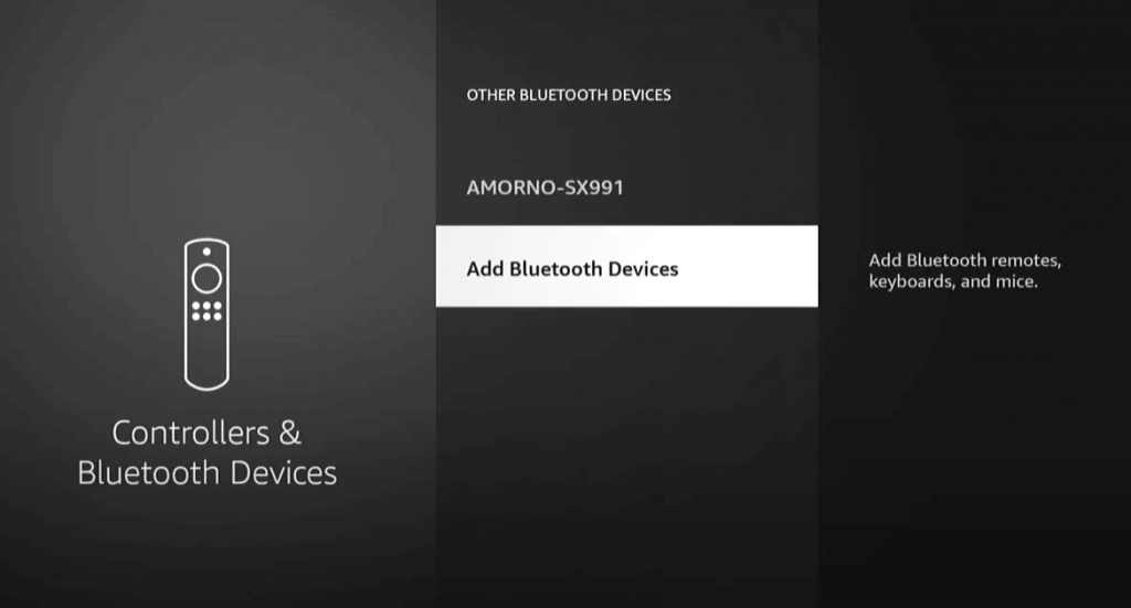Click Add Bluetooth Devices - How to Connect Keyboard to Fire TV