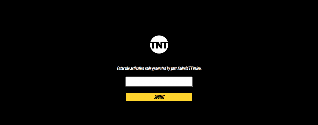 Enter activation code - TNT on Sony Smart TV