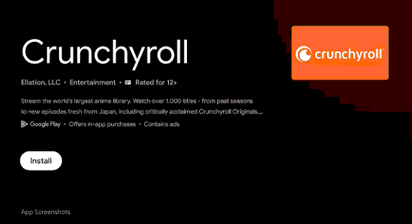Crunchyroll on Sony Smart TV 2