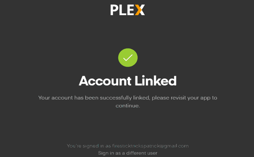 Plex Account Linked