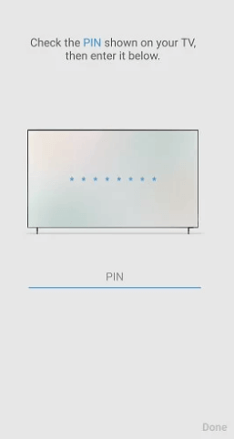 Enter PIN to stream Vimeo on Samsung Smart TV