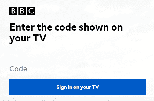 Sign in your TV