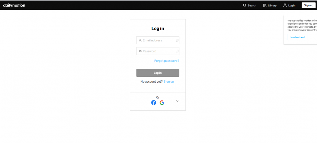 log in using log in credentials