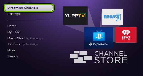 Click Streaming Channels to stream TLC on JVC Roku TV