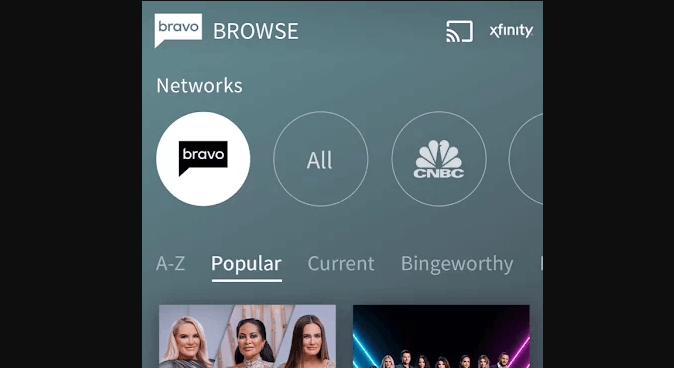 click Cast to watch Bravo on LG Smart TV 