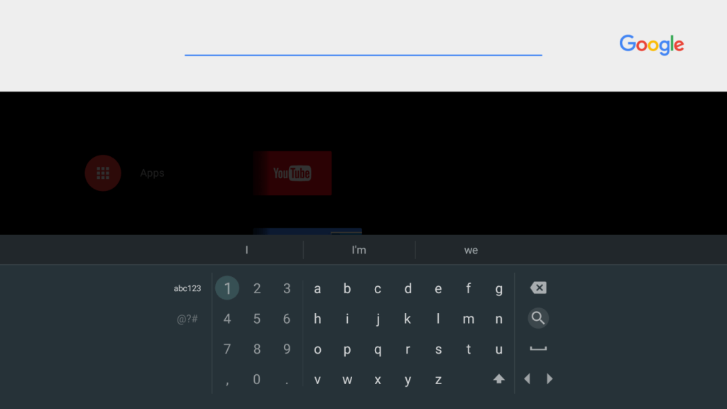 Search Deezer using on screen keyboard