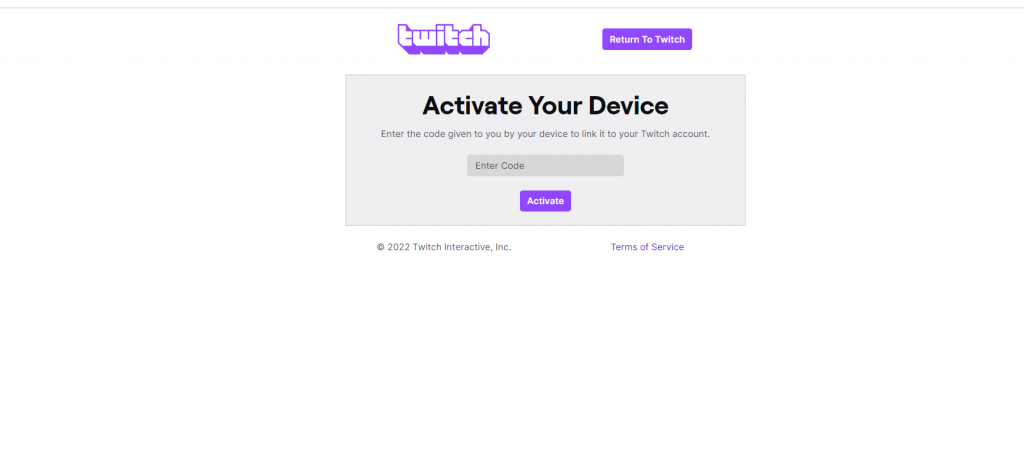 activate to stream Twitch on Panasonic Smart TV