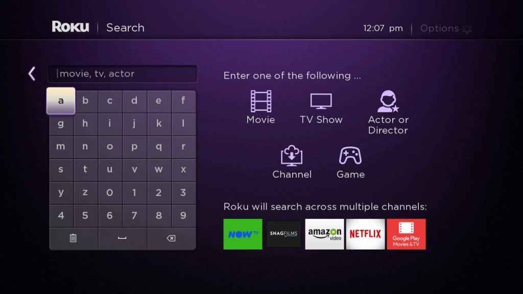 Search for NOW on JVC Smart TV 