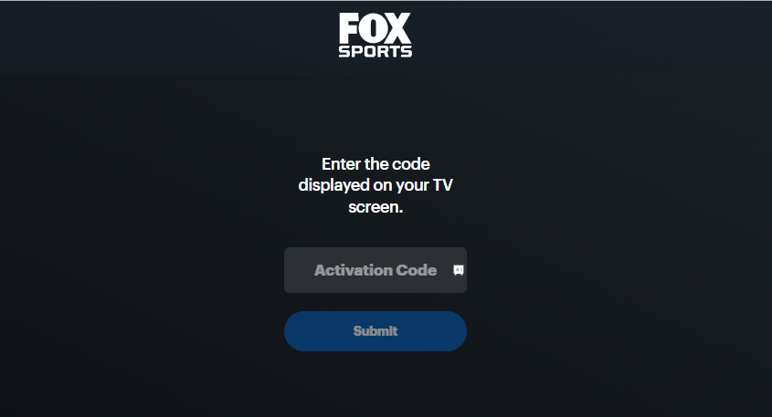 Enter the Activation Code FOX Sports on Panasonic Smart TV