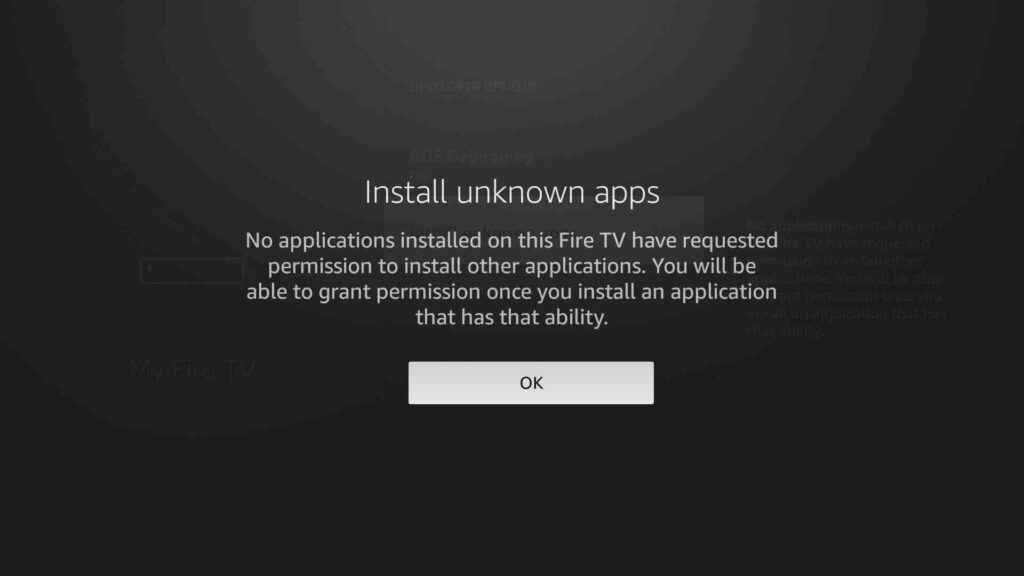 Enable install Unknown apps on your Toshiba Fire TV