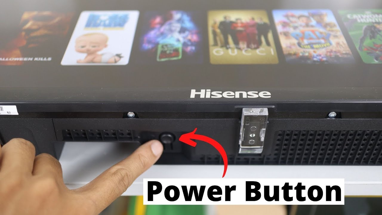 Power button on Hisense TV