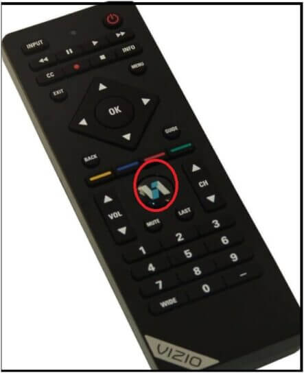 press the smartcast button on the remote 