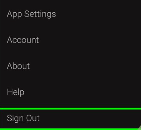 tap sign out to logout of netflix on lg smart TV 