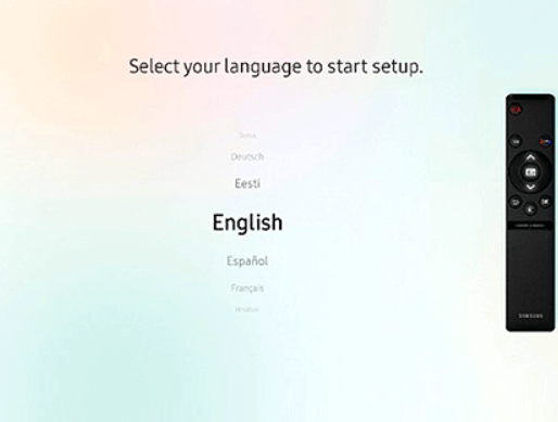 select the language that you want to use on your tv 