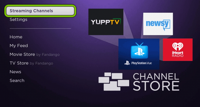 tap streaming channels to install Pandora on JVC Smart TV
