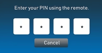 enter the pin on the screen 