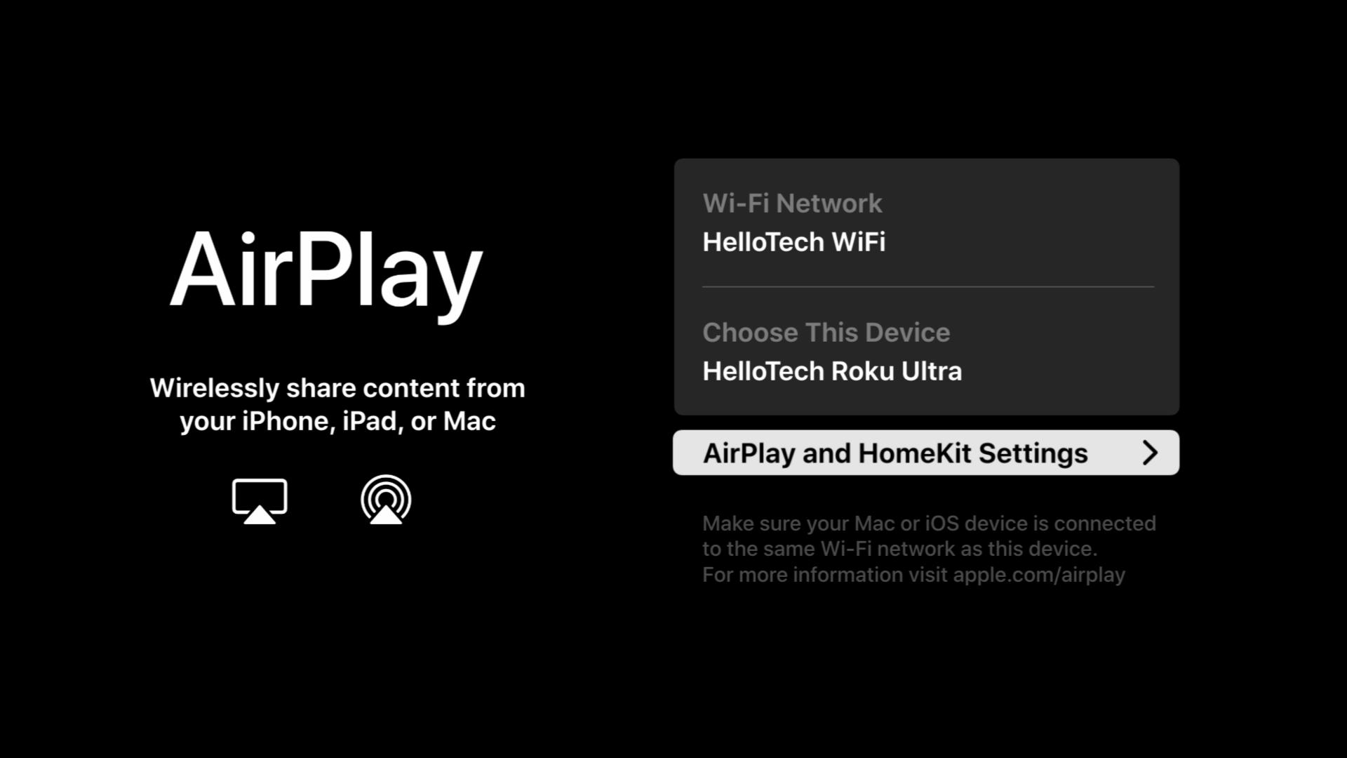 AirPlay Apple TV on Hisense Android TV