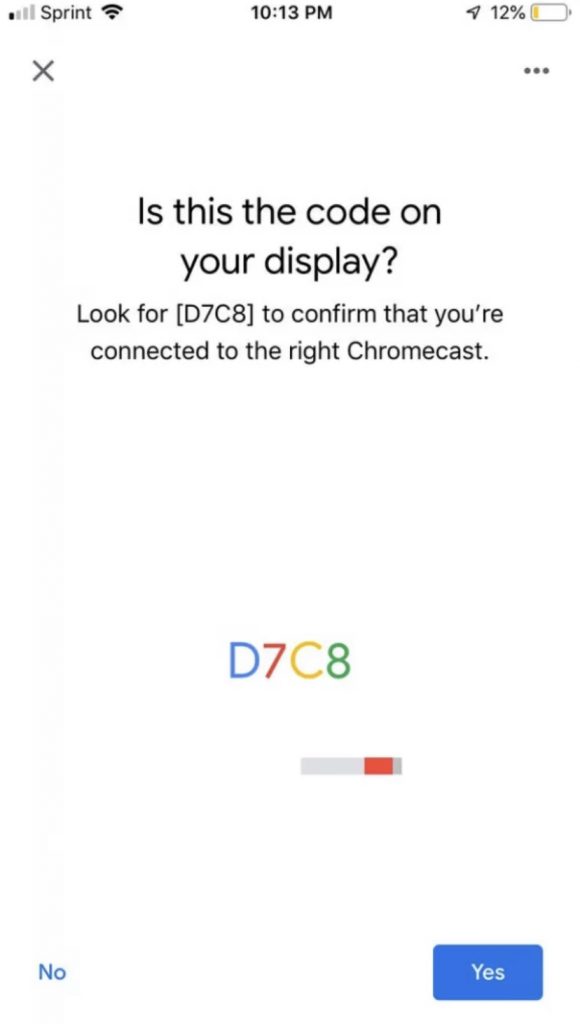 Tap on the number displayed on your TV  to setup Chromecast on Samsung TV