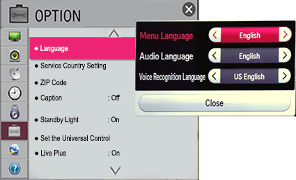 Select Audio Language
