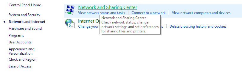 Select Network and Sharing Center -What is a WPA2 Passphrase For Vizio TV