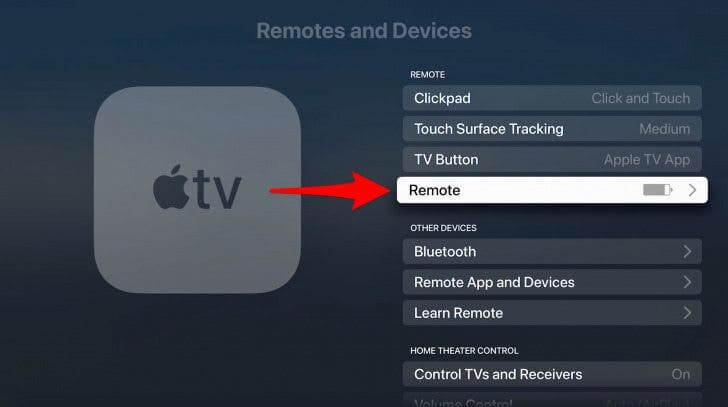 choose remote option from the screen 