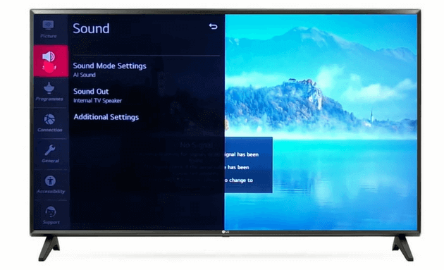 choose sound out to connect bluetooth headphones to lg smart tv