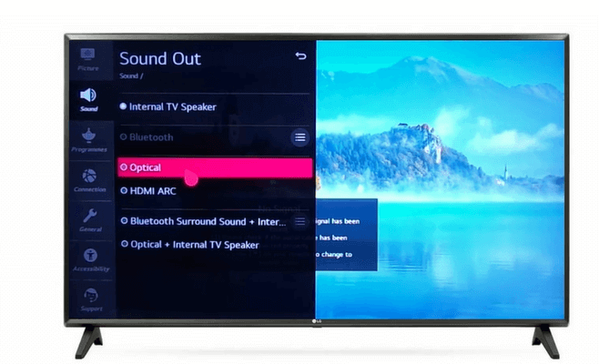 chose lg sound sync to connect bluetooth headphones to lg smart tv