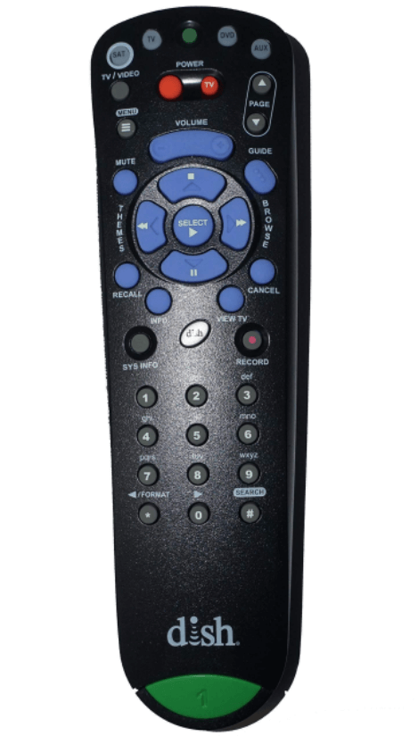 press the tv button to program dish remote to tv