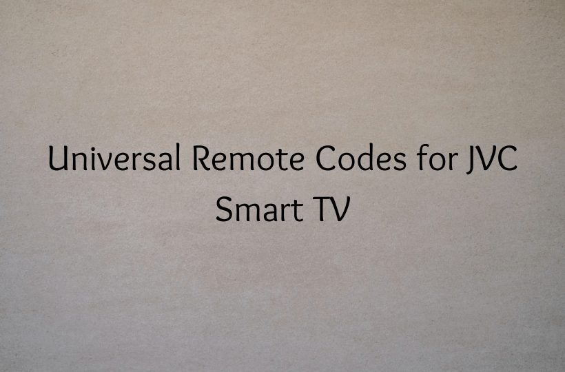 learn the codes for jvc smart tv