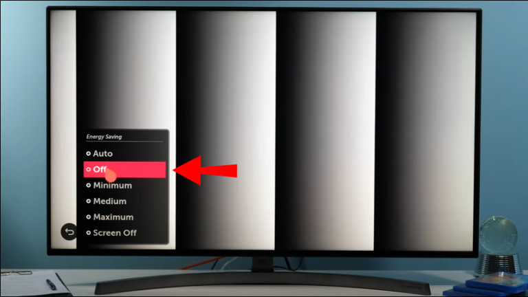 turn off Energy Saver on change brightness on LG TV
