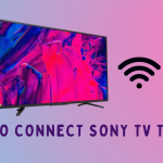 How to connect sony tv to wifi