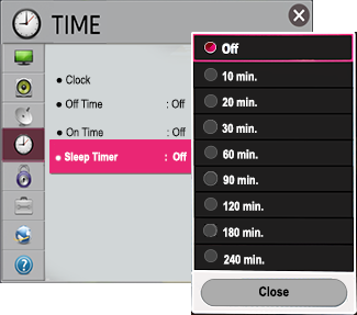 LG TV Sleep Timer