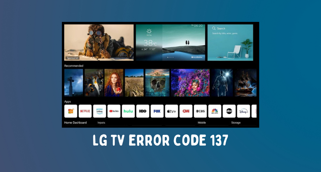 How To Fix LG TV Error Code 137 Smart TV Tricks