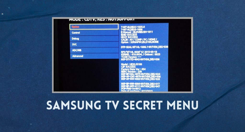 Samsung tv secret menu