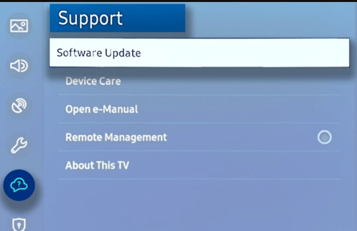 tap software update if disney plus is not working on samsung tv 