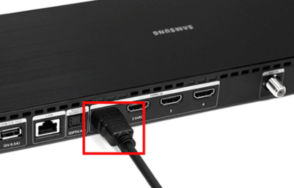connect the hdmi cable to one connect box 
