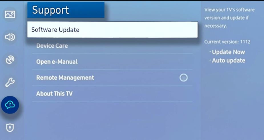 update your TV if samsung tv is not recognizing the HDMI input 