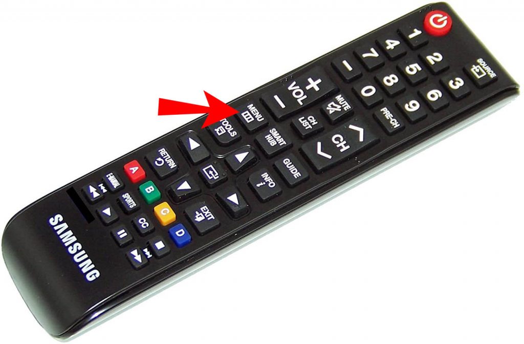 Press Menu button on remote controller